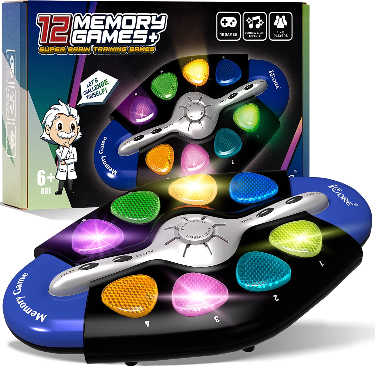Electronic Memory & Brain Game 1 or 8 Players