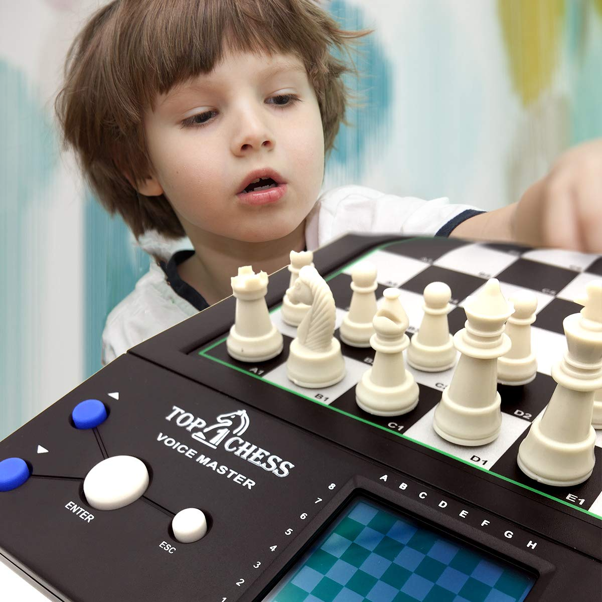 Top 1 Chess Set Board Game, Electronic Voice Chess Academy Classical 8 in 1 Computer Voice Teaching System